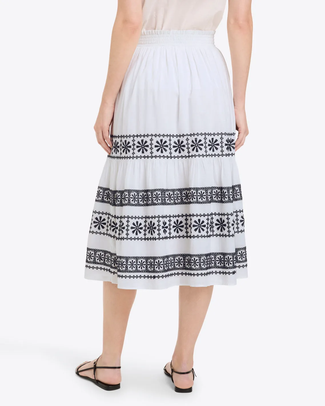 Midi Skirt in Embroidered Cotton sold by Draper James product image thumbnail 2