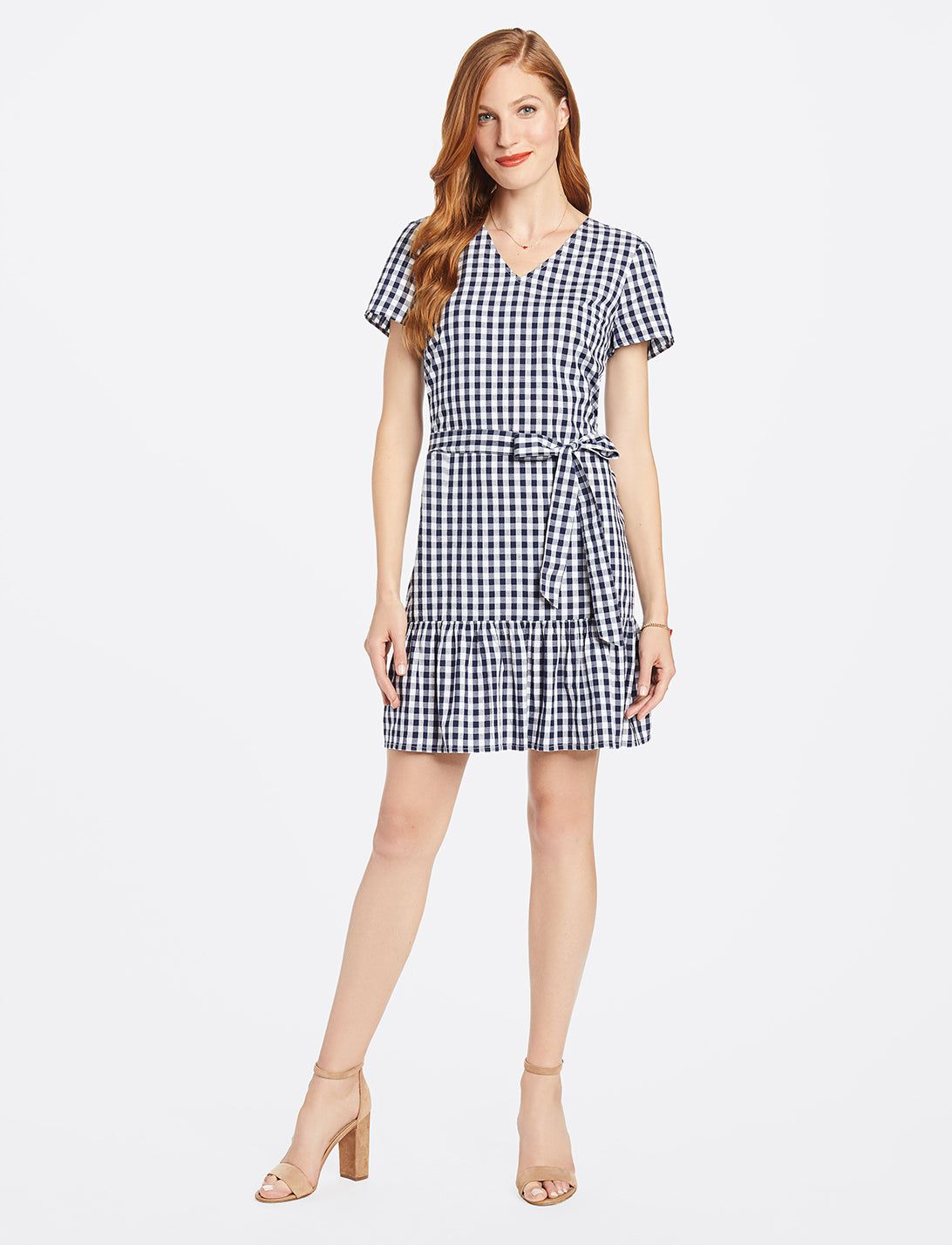 V-Neck Belted Shift Dress sold by Draper James product image thumbnail 2