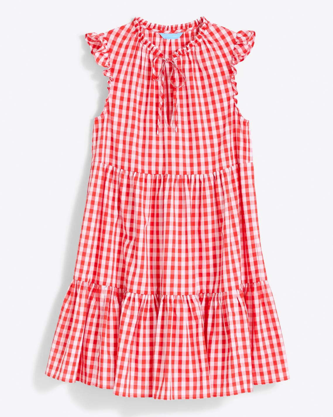 Connie Flutter Sleeve Dress in Poppy Red Gingham sold by Draper James product image thumbnail 2