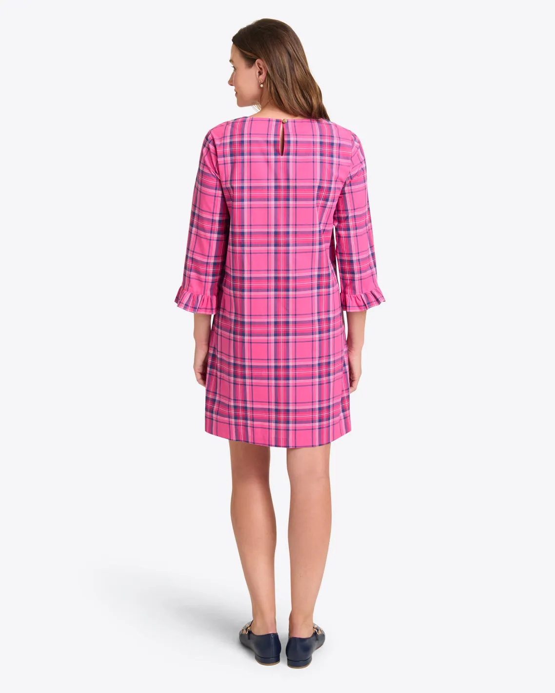 Jessie Shift Dress in Pink Angie Plaid sold by Draper James product image thumbnail 3