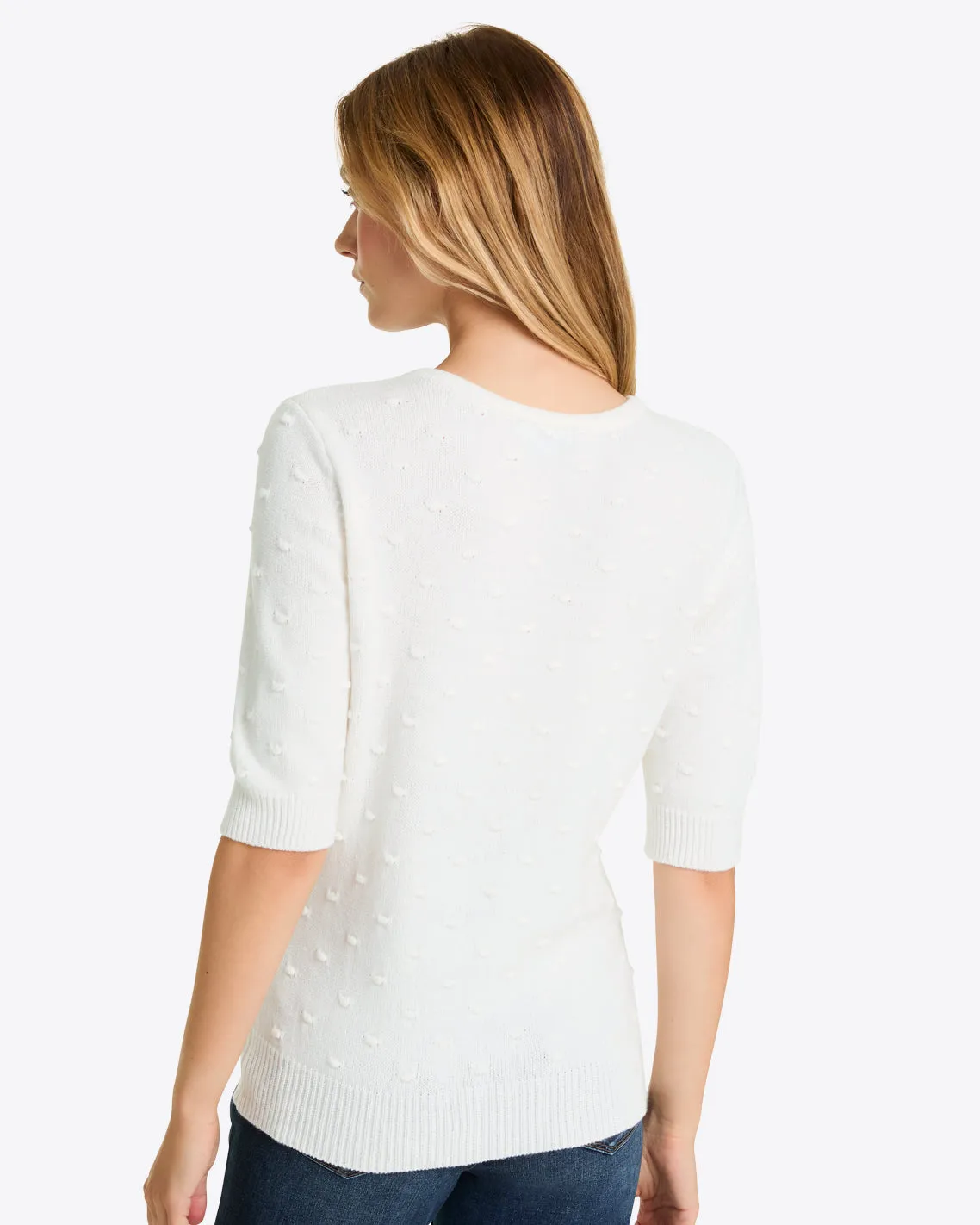 Short Sleeve Popcorn Sweater sold by Draper James product image thumbnail 2