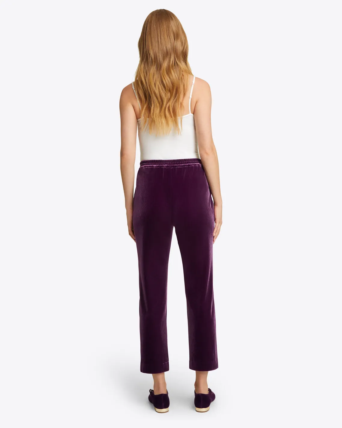 Straight Leg Pants in Plum Velvet sold by Draper James product image thumbnail 3