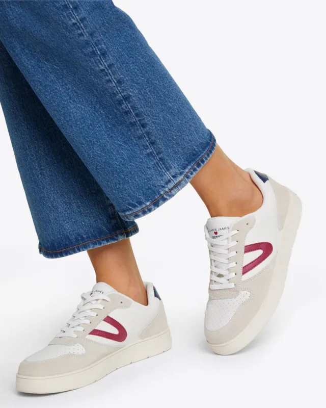 thumbnail image 2 of White Green Navy Harlow Elite Sneakers 2 of 11