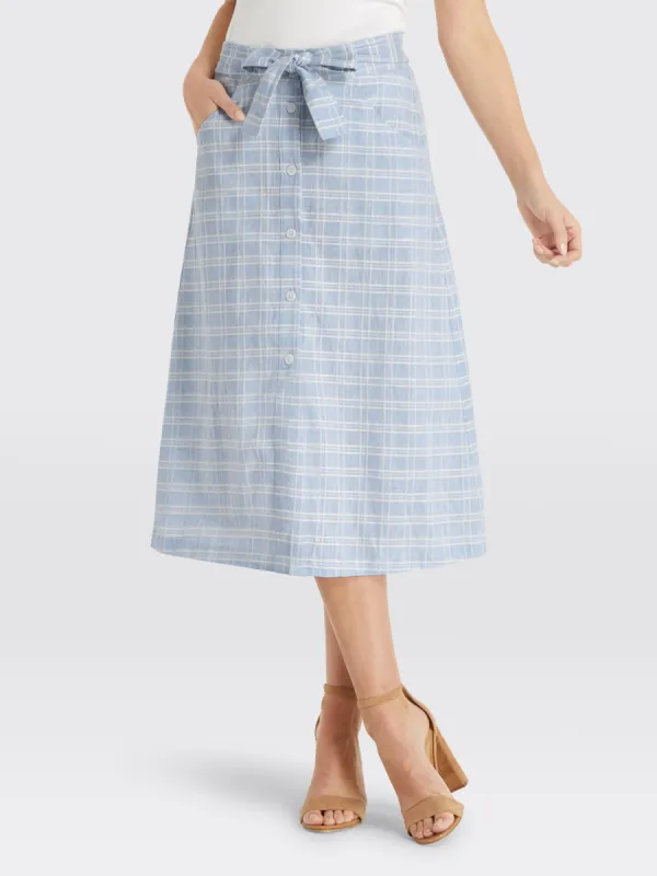 Button Front Skirt sold by Draper James