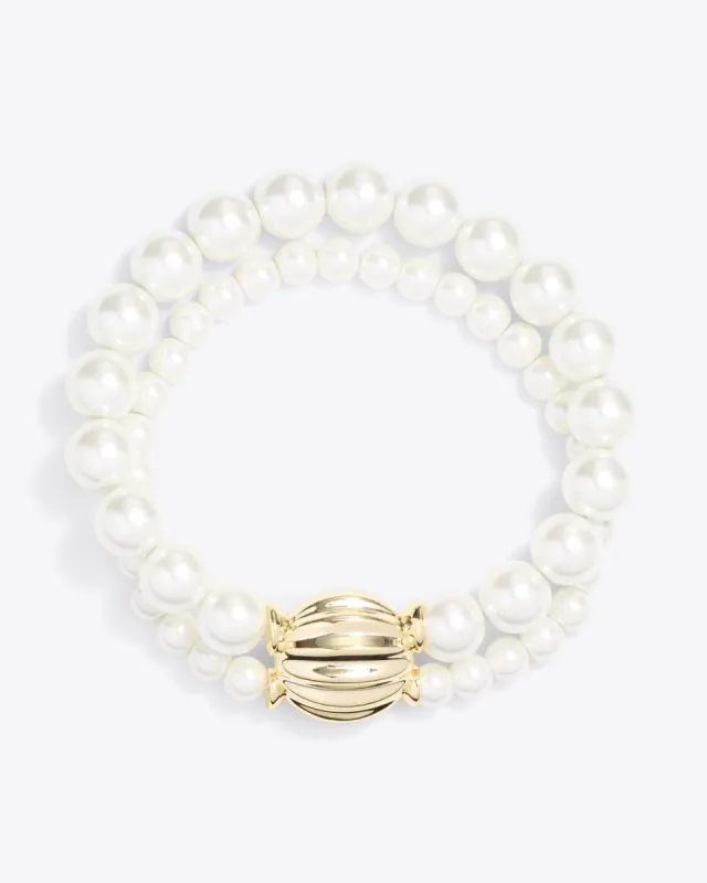 Double Strand Pearl Bracelet sold by Draper James