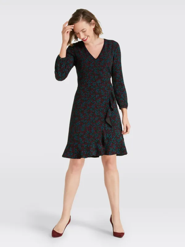 Winter Berry Flutter Dress made by Draper James