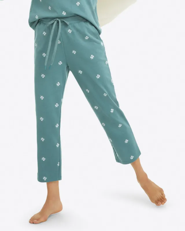 Natalie Sweatpants in Embroidered Viola sold by Draper James