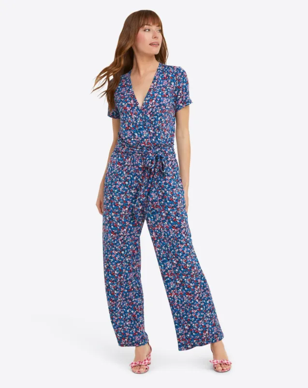 Knit Jumpsuit in Spring Ditsy Floral made by Draper James