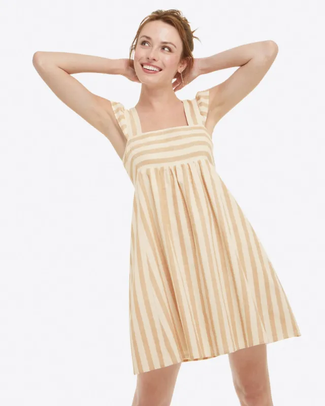 Babydoll Dress in Awning Stripe sold by Draper James