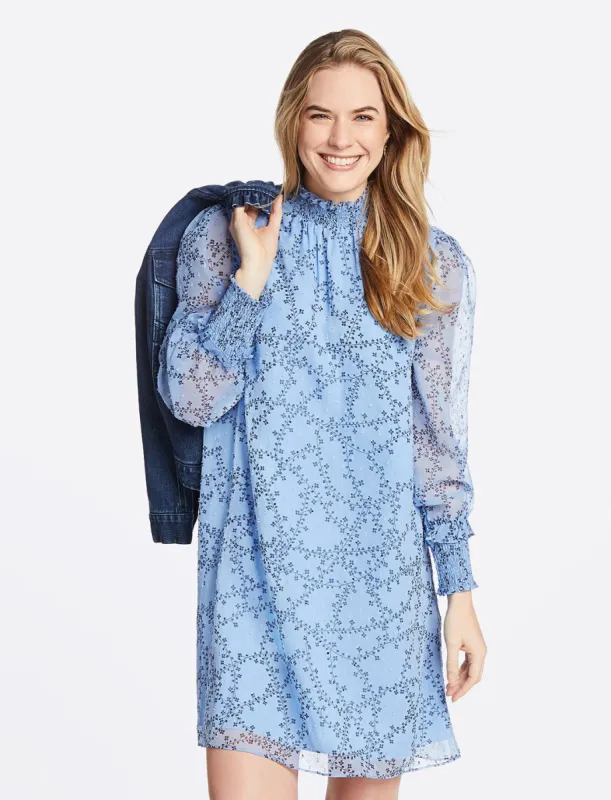 Printed Swiss Dot Smocked Dress sold by Draper James