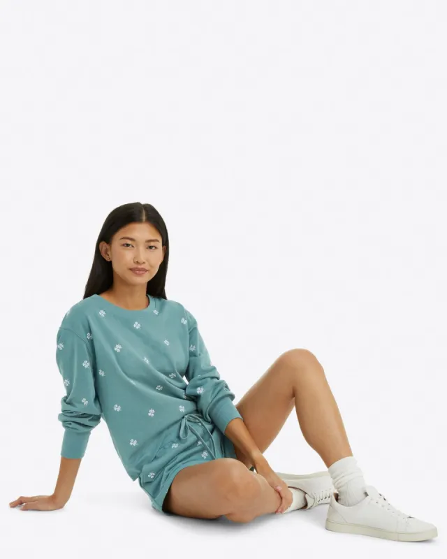 Gretchen Sweatshirt in Embroidered Viola sold by Draper James