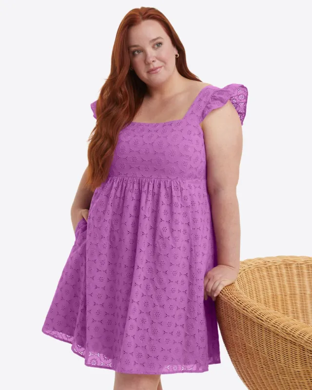 Maddie Babydoll Dress in Eyelet sold by Draper James