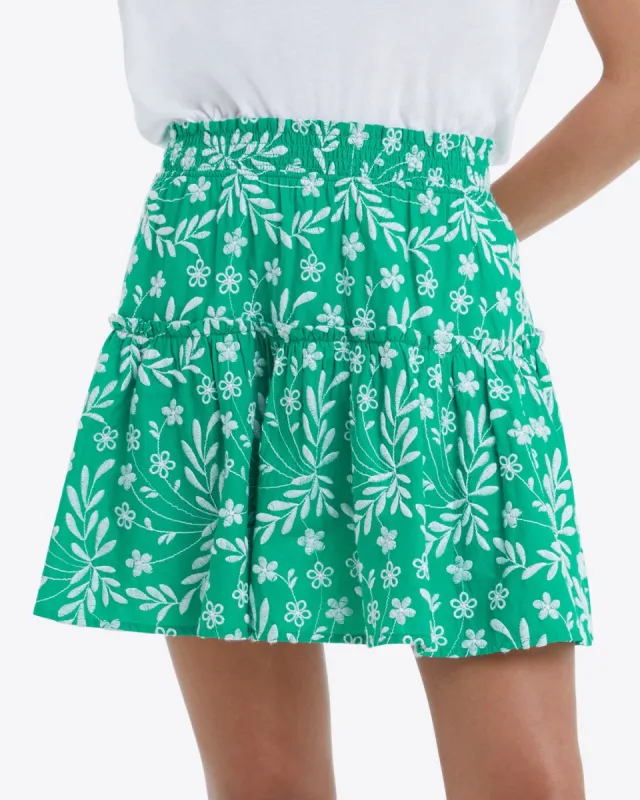 Pull On Mini Skirt in Embroidered Floral sold by Draper James