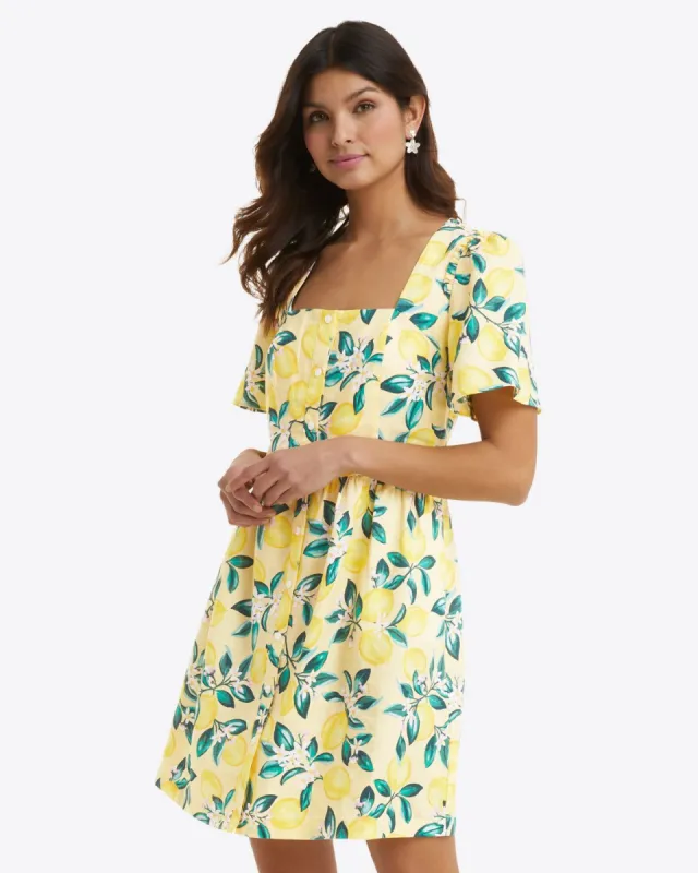 Danielle Mini Dress in Lemon Blossom sold by Draper James