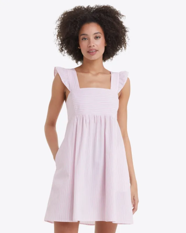 Maddie Babydoll Dress in Pink Stripe sold by Draper James