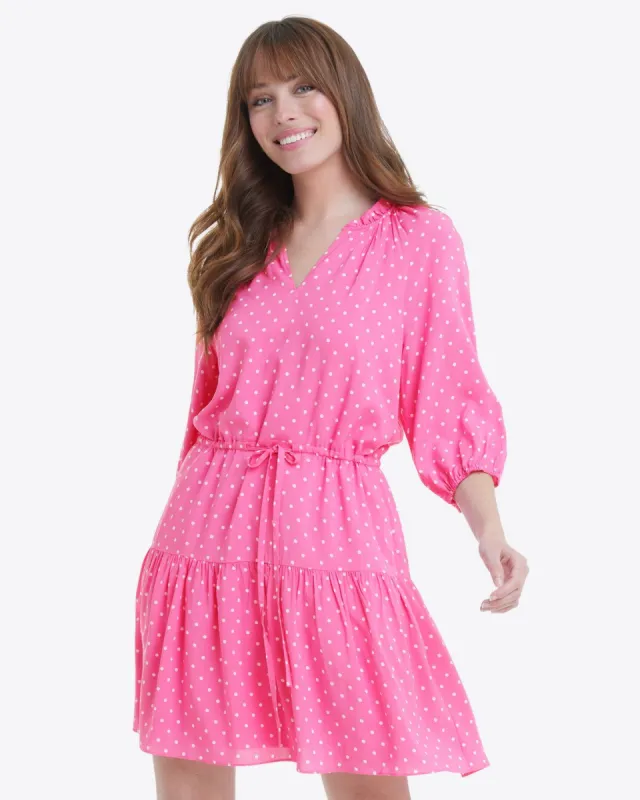 Martina Mini Dress in Polka Dots sold by Draper James