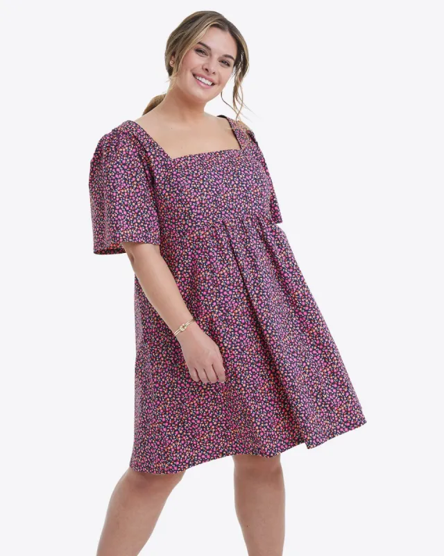 Dottie Babydoll Dress in Ditsy Poppy sold by Draper James