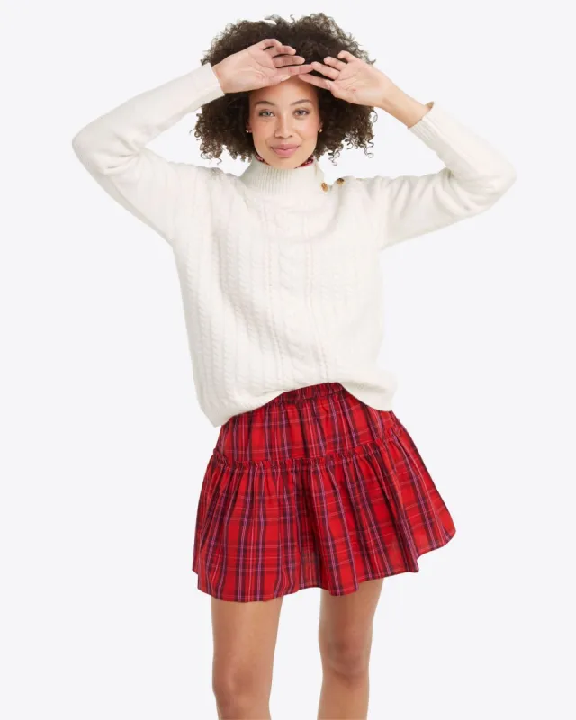 Pull on Skirt in Elle Plaid sold by Draper James