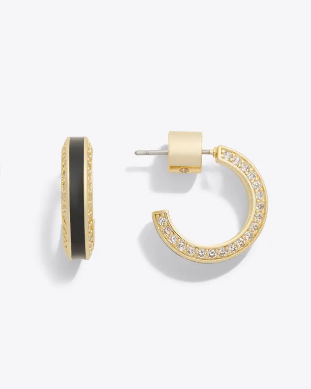 Enamel Pave Hoop sold by Draper James