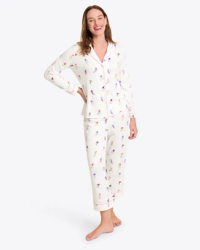Linda Long-Sleeve Pajama Set in Ski School sold by Draper James