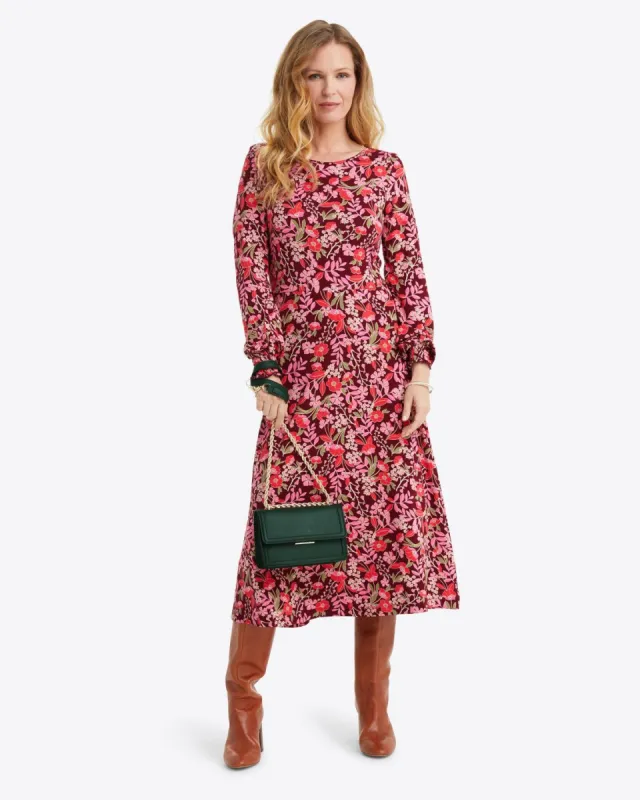 Patty Dress in Flowering Vine sold by Draper James