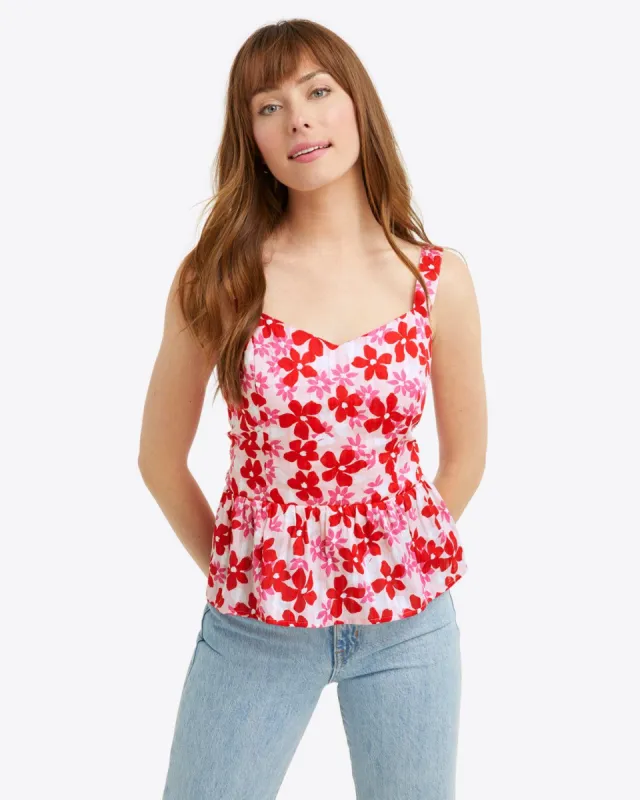 Martie Tie Back Top in Flying Daisies sold by Draper James