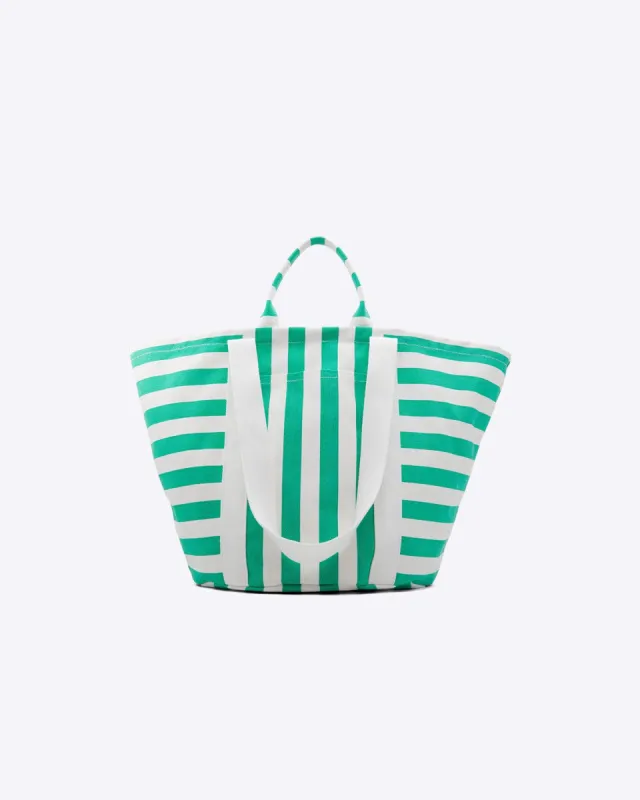 Jane Tote Bag in Green Nautical Stripe sold by Draper James