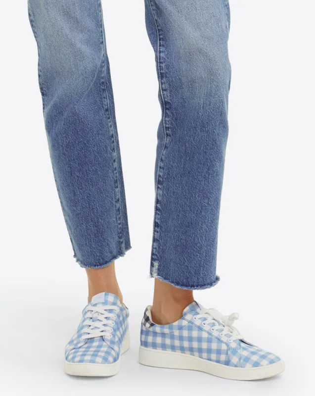Harper Sneakers in Multi Blue Gingham made by Draper James