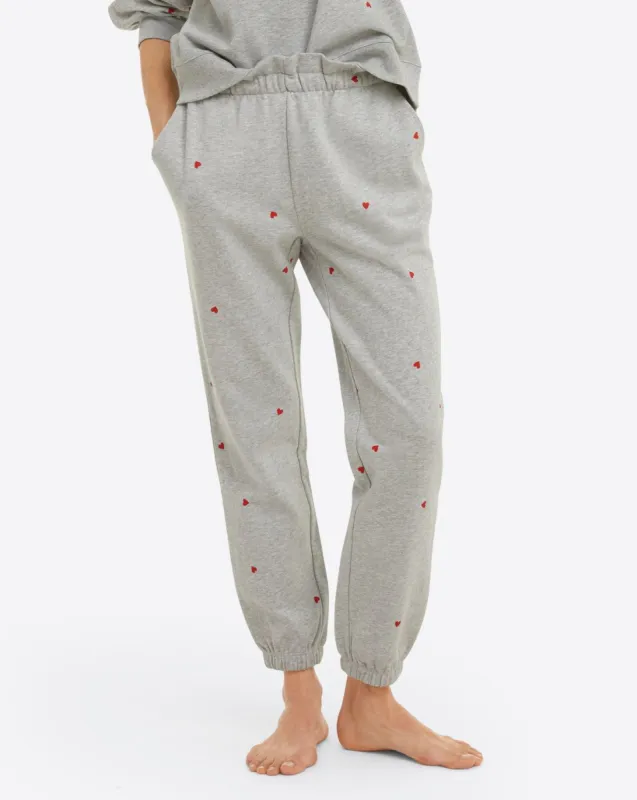 Bobbie Sweatpants in Printed Hearts sold by Draper James