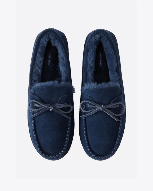 Men's Shearling Slippers in Navy sold by Draper James