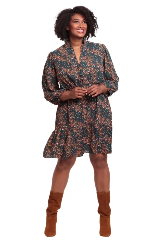 Smocked Waist Ruffle Bodice Tiered Dress - Plus sold by Dress Barn