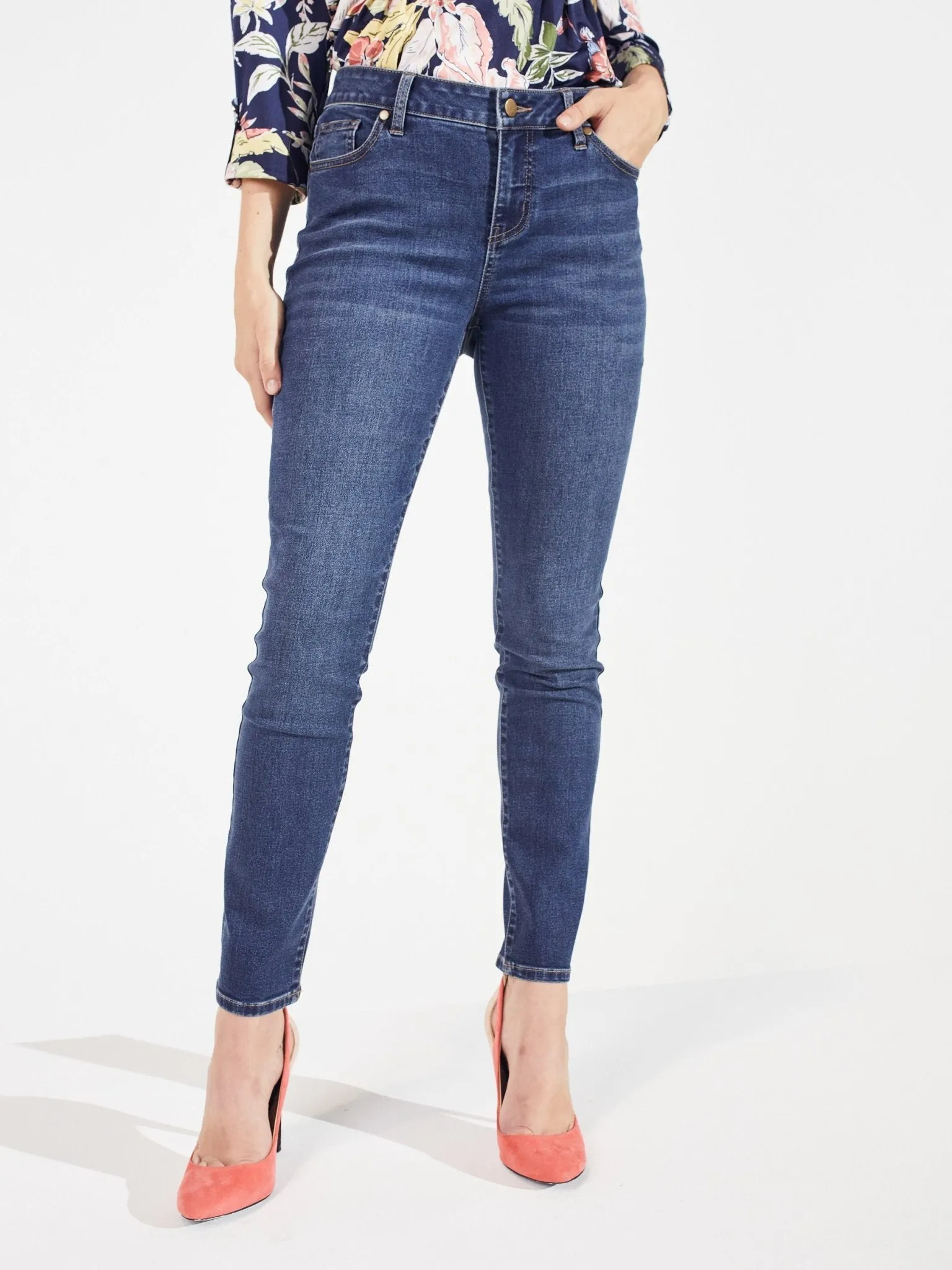 Westport Signature Skinny 5 Pocket Denim Jean sold by Dress Barn