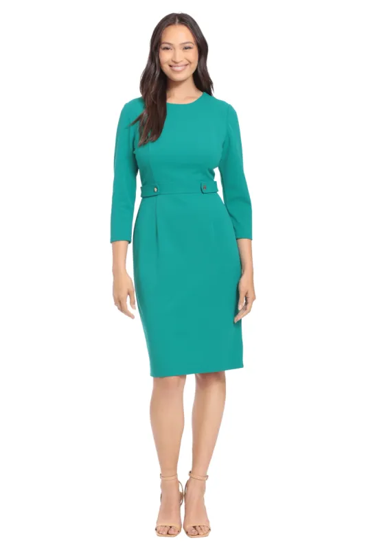 3/4 Sleeve Sheath With Buttons sold by Dress Barn