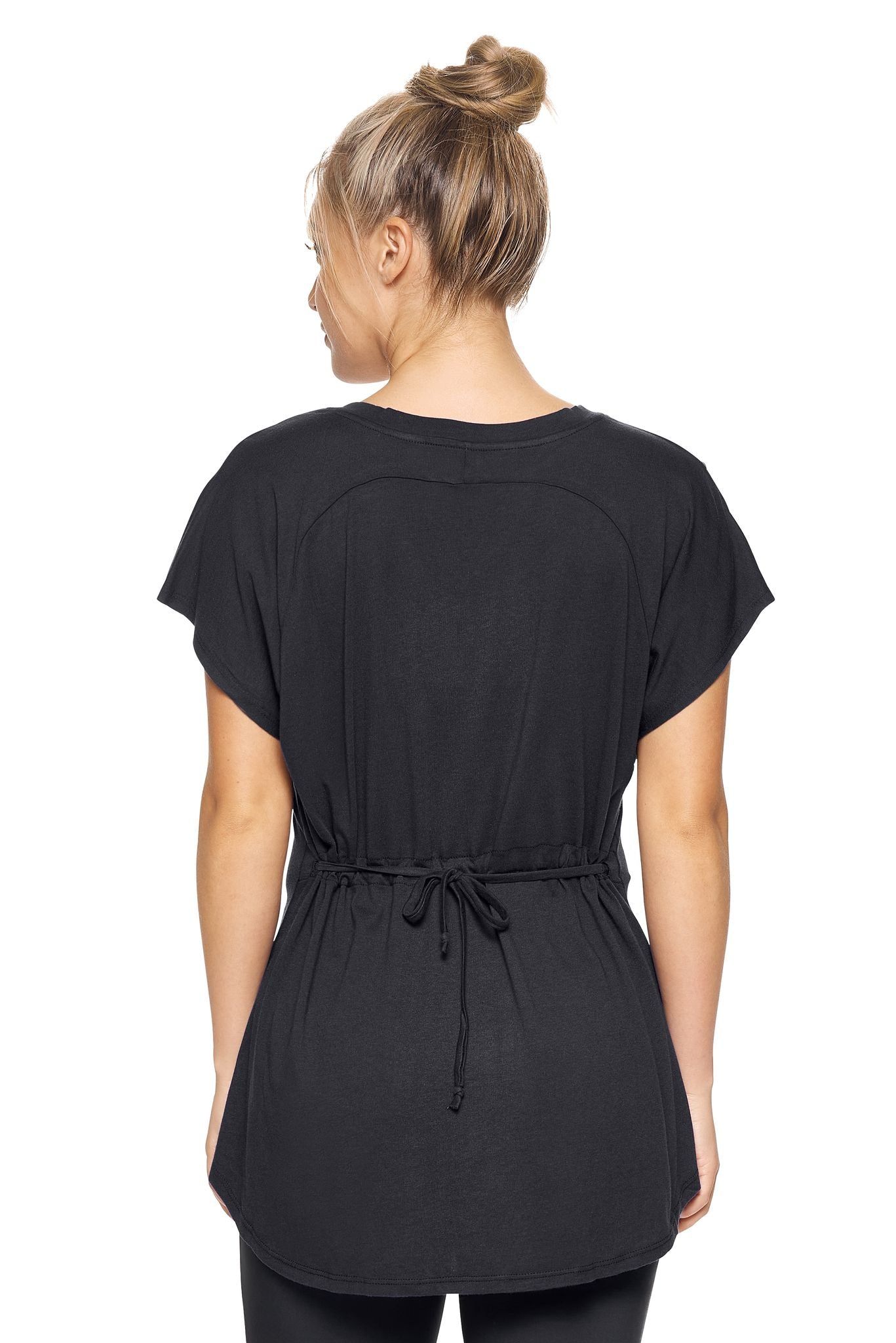 MoCA Plant Based Cinch Back Tie Tunic Shirt sold by Dress Barn product image thumbnail 3