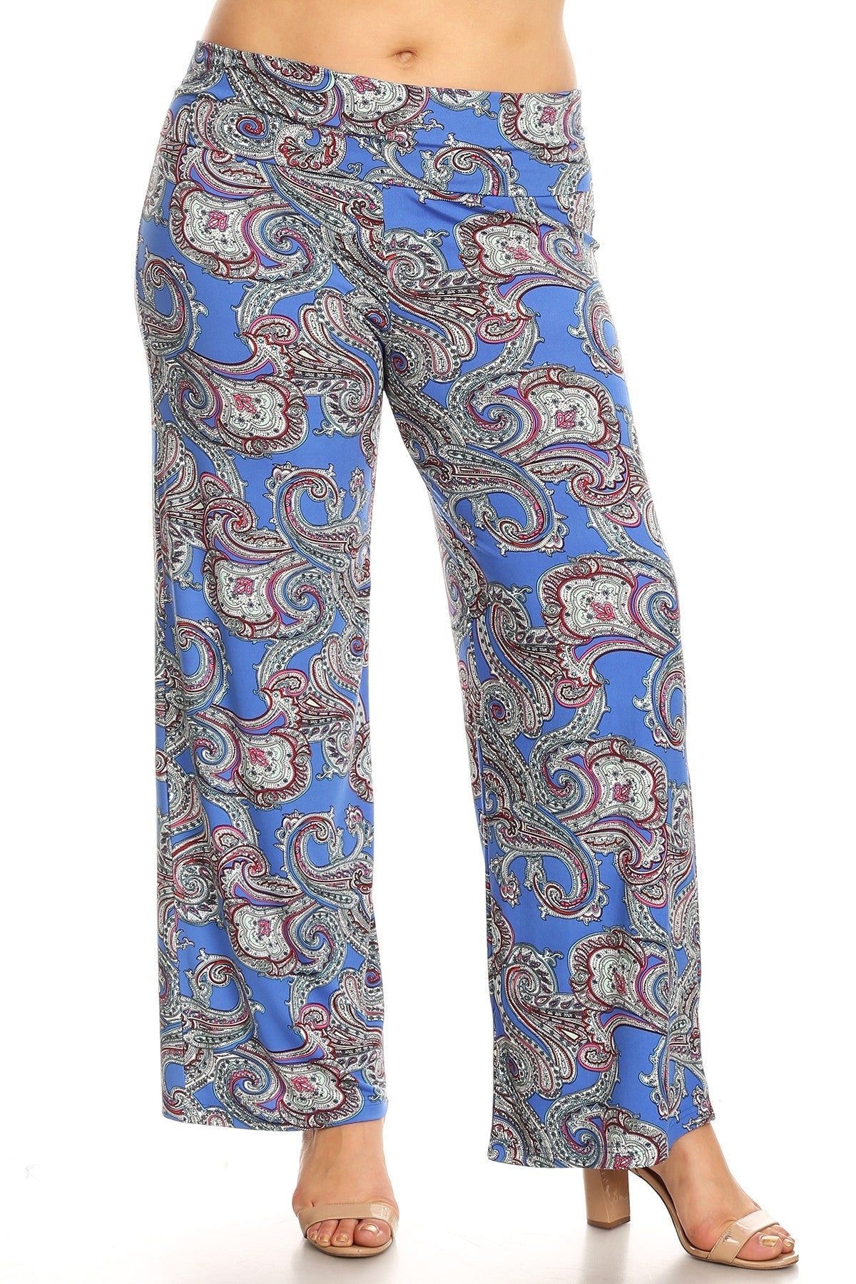 Paisley Printed Palazzo Pants - Plus sold by Dress Barn