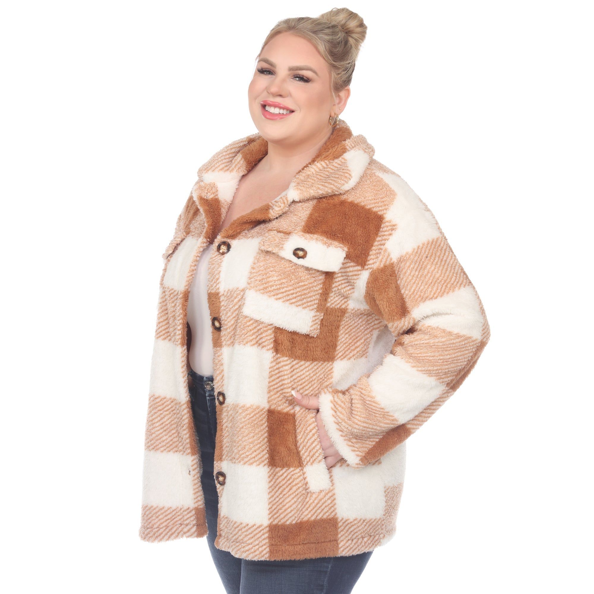 Plaid Shacket - Plus sold by Dress Barn product image thumbnail 2