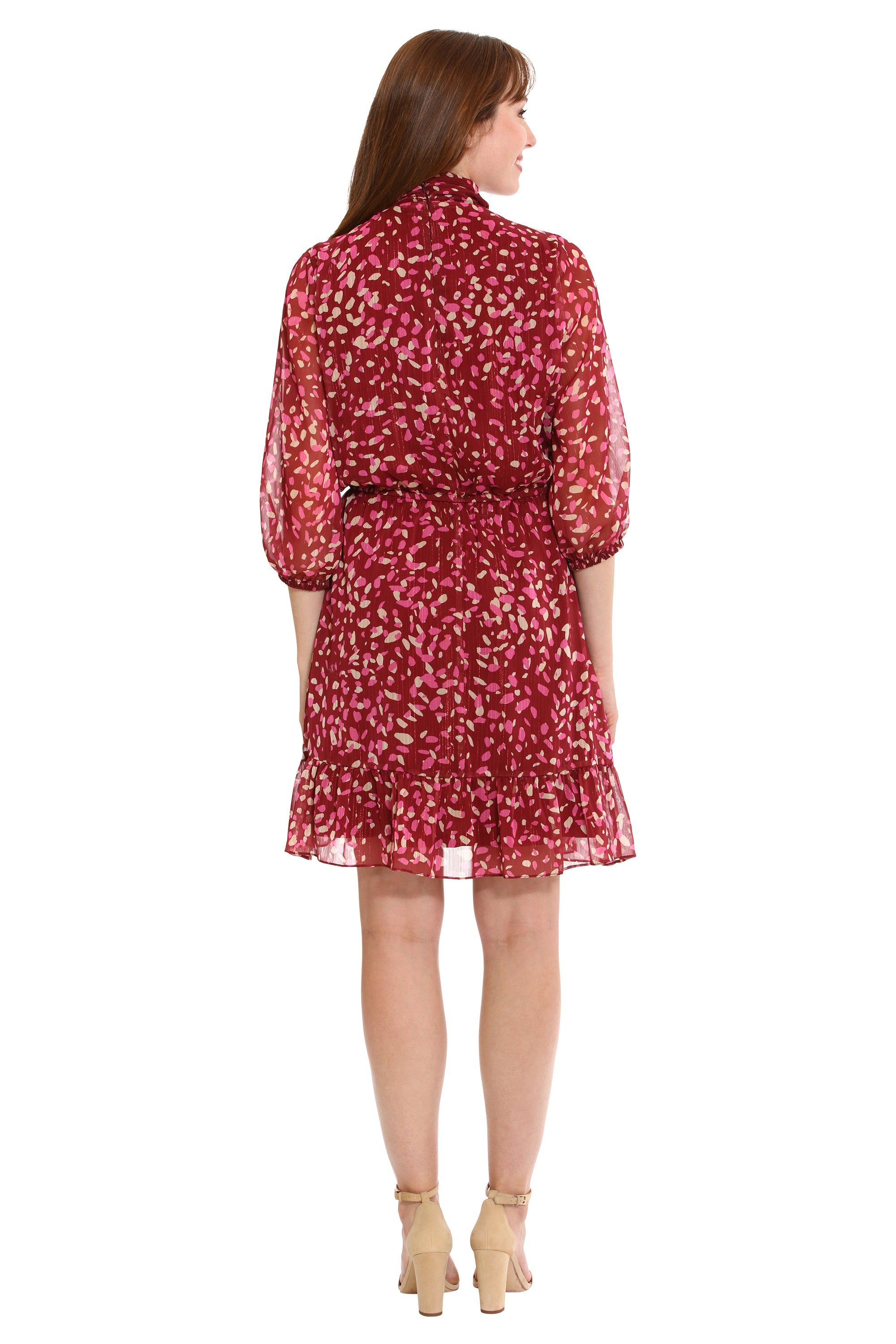 Side Tie Elastic Waist Tiered Dress sold by Dress Barn product image thumbnail 5