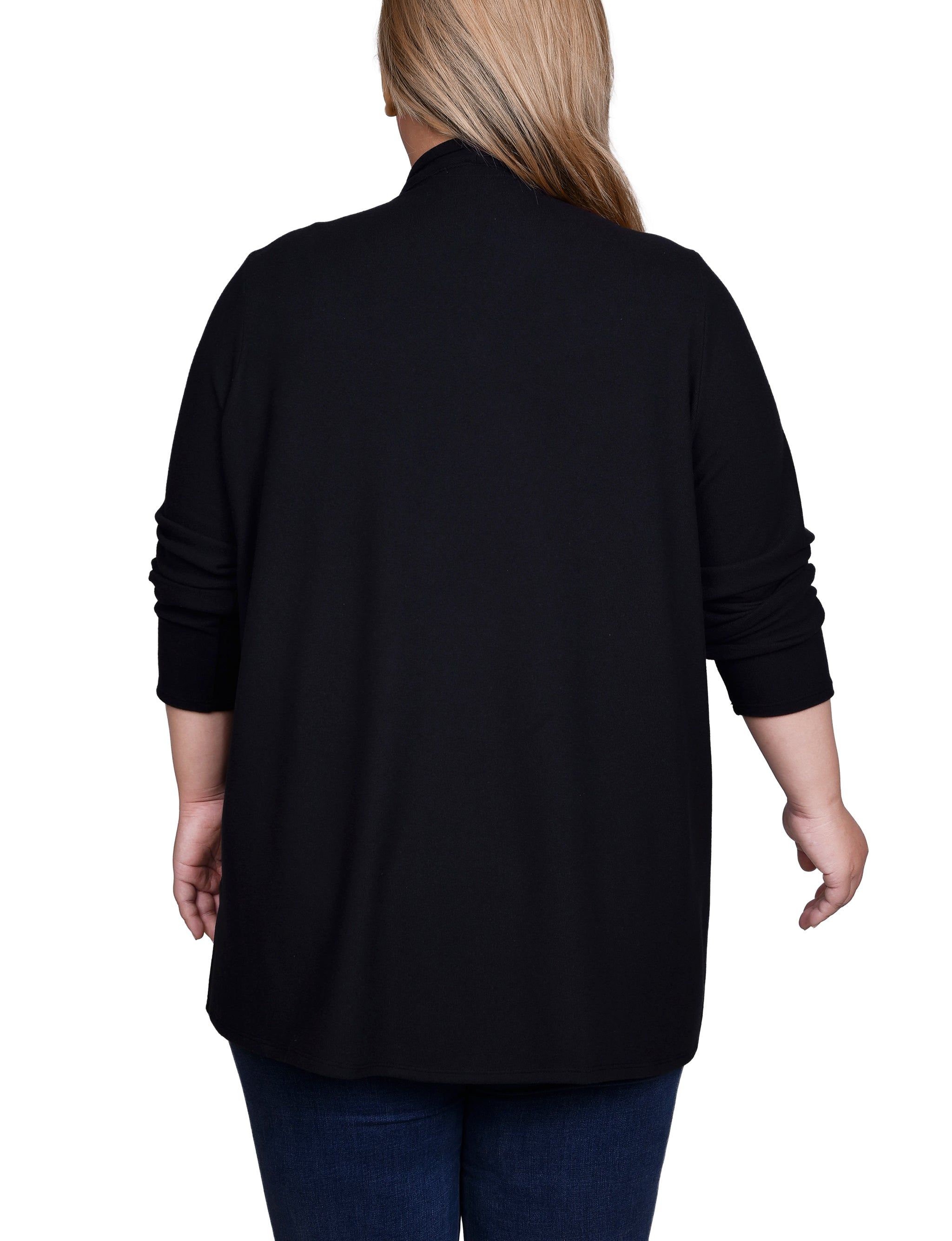 NY Collection Long Sleeve Swing Cardigan - Plus sold by Dress Barn product image thumbnail 4