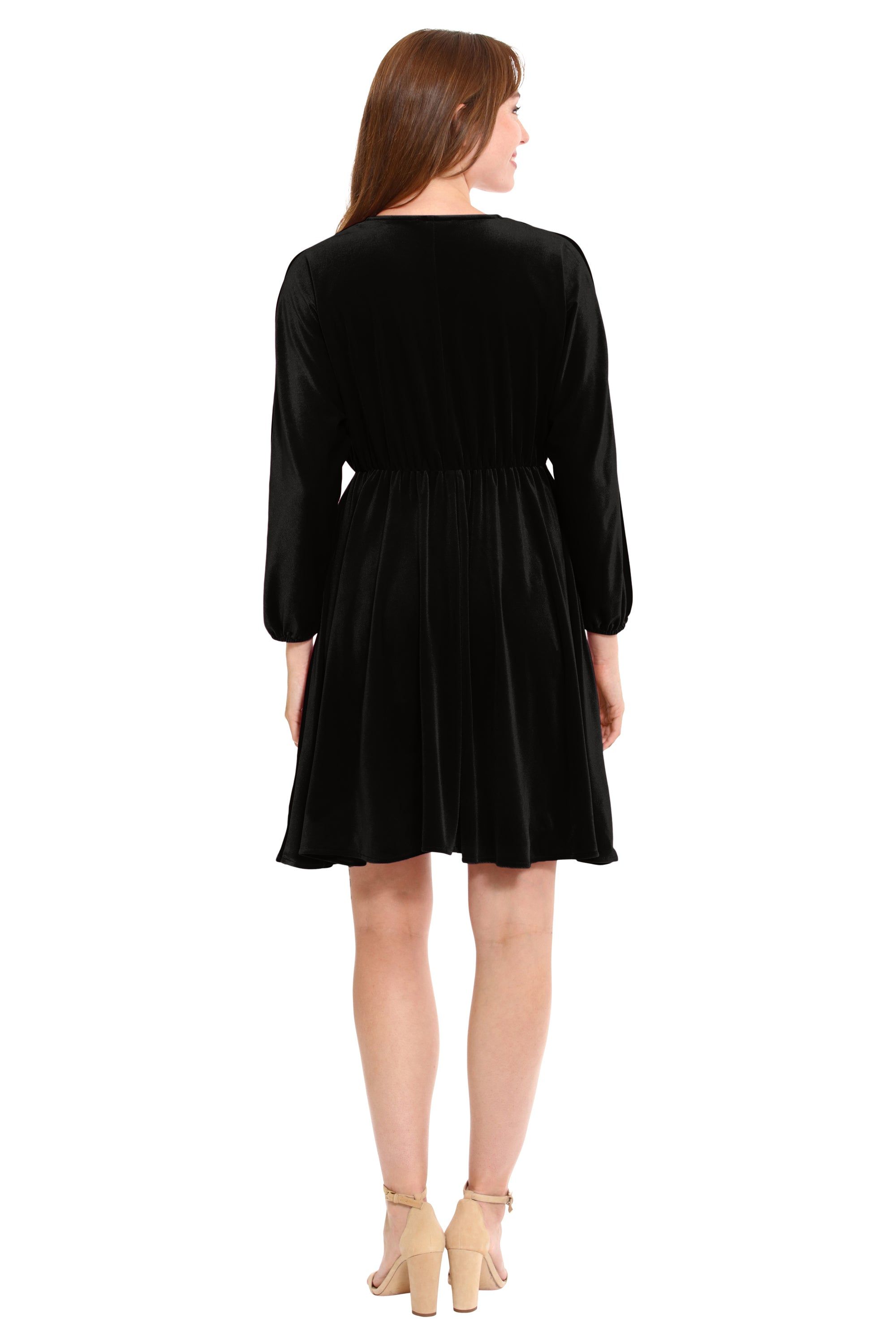 Dolman V-Neck Velvet Mini Dress sold by Dress Barn product image thumbnail 2