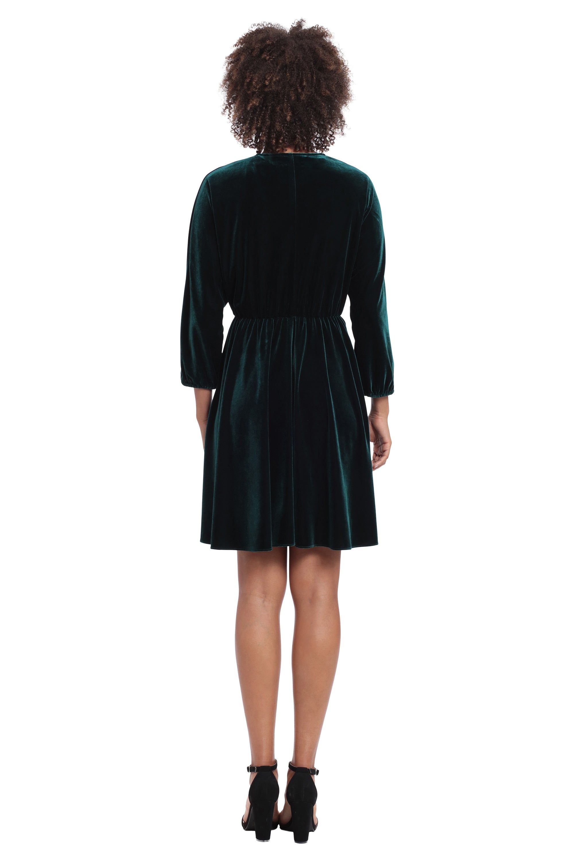 Dolman V-Neck Velvet Mini Dress sold by Dress Barn product image thumbnail 5