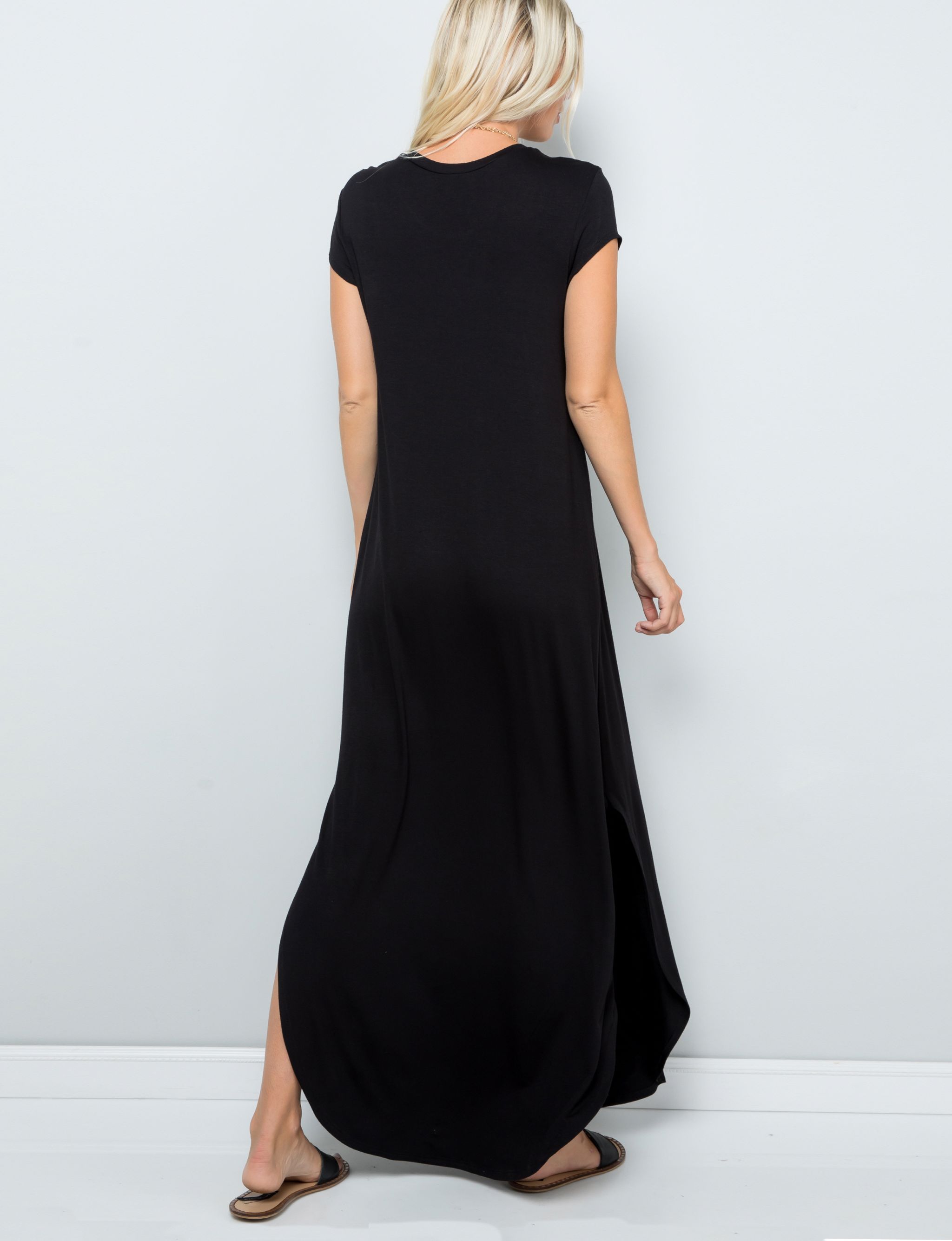 Soft Sleeve Maxi Dress With Side Slit - Plus sold by Dress Barn product image thumbnail 4