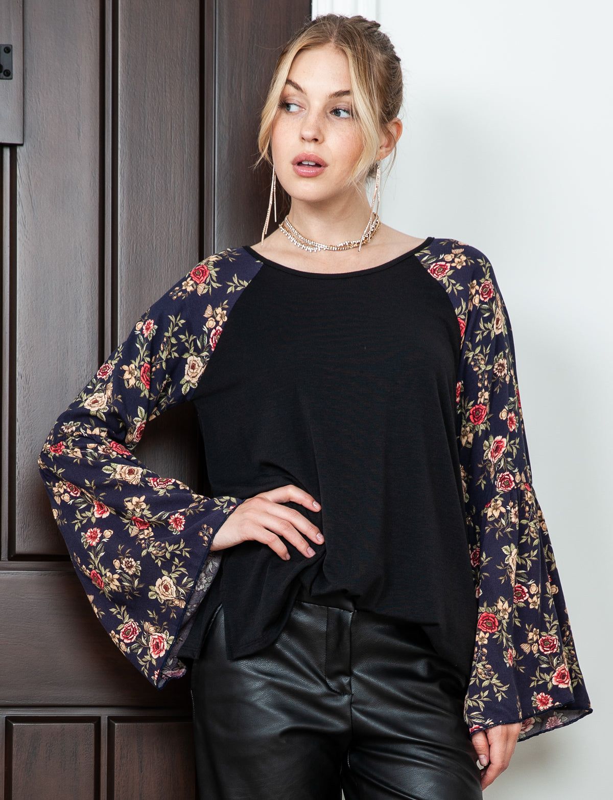 Printed Bell Sleeve Top - Plus sold by Dress Barn product image thumbnail 4