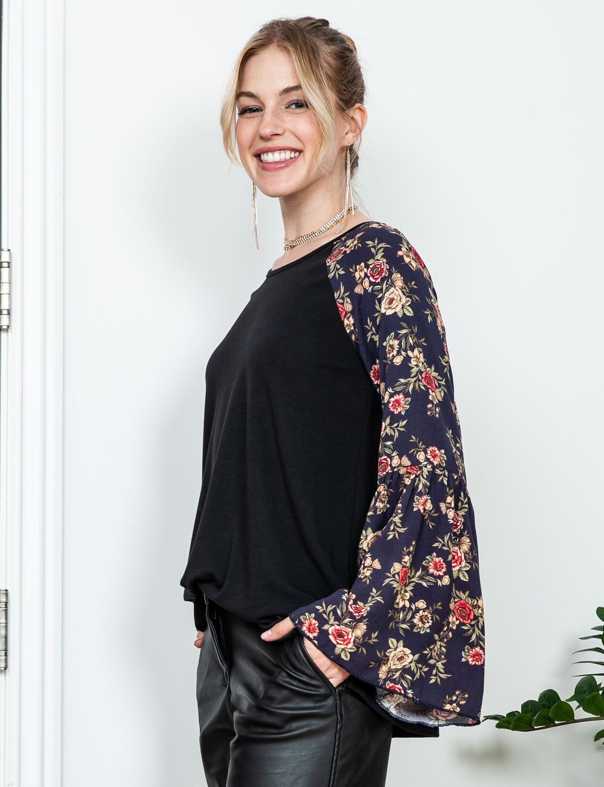 Printed Bell Sleeve Top - Plus sold by Dress Barn product image thumbnail 3