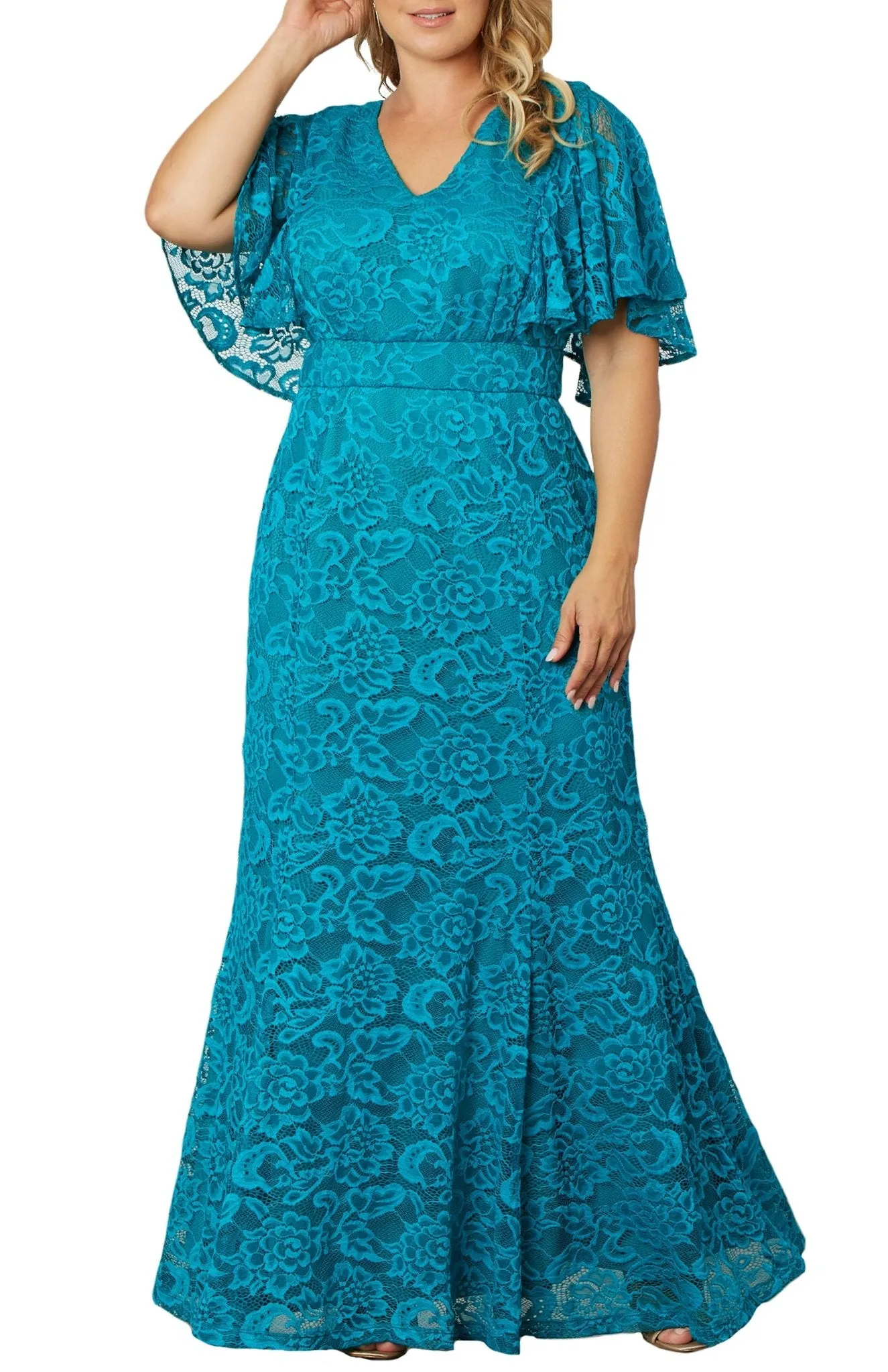Duchess Lace Evening Gown - Plus sold by Dress Barn product image thumbnail 5