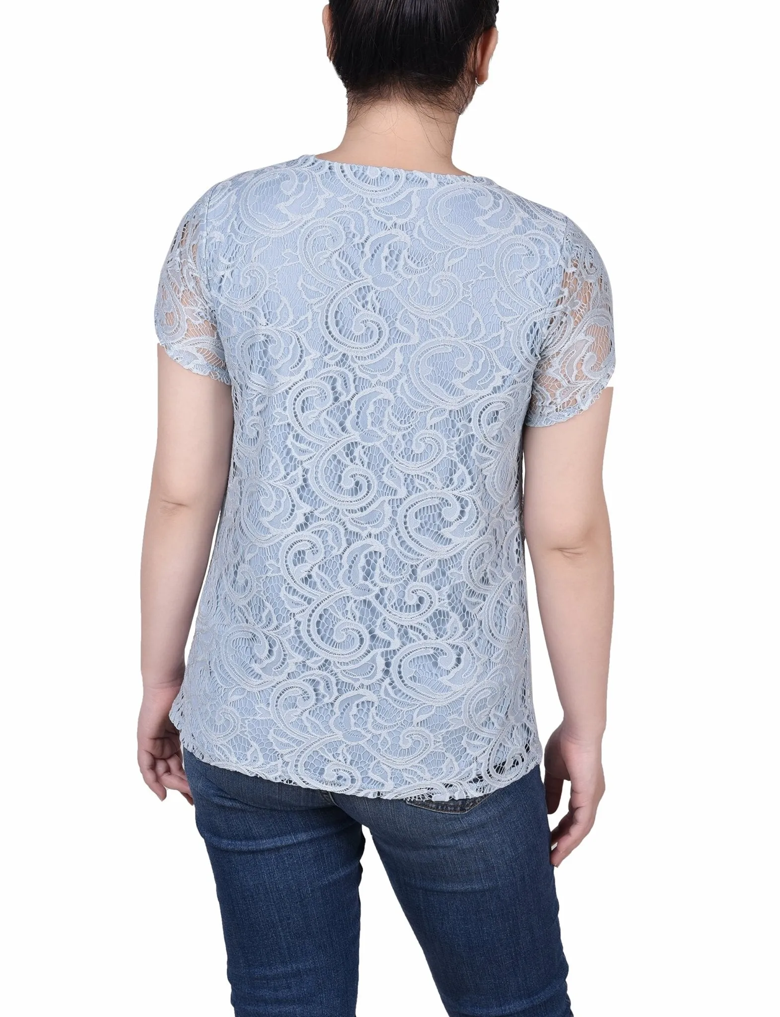Lace Petal Sleeve Top - Petite sold by Dress Barn product image thumbnail 3