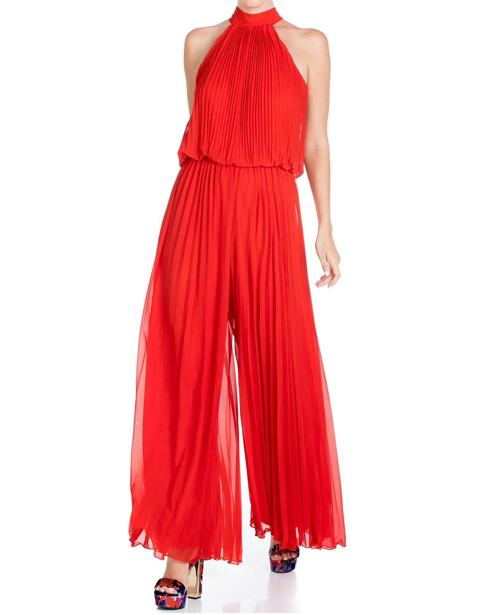 Wild Orchid Pleat Jumpsuit - Plus sold by Dress Barn