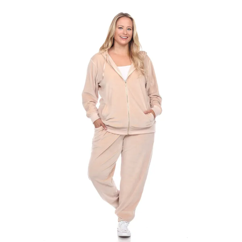 White Mark Women's  2 Piece Velour Tracksuit Set - Plus sold by Dress Barn