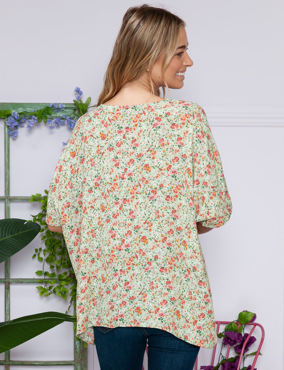 Floral Airflow Oversized Top - Plus sold by Dress Barn product image thumbnail 2