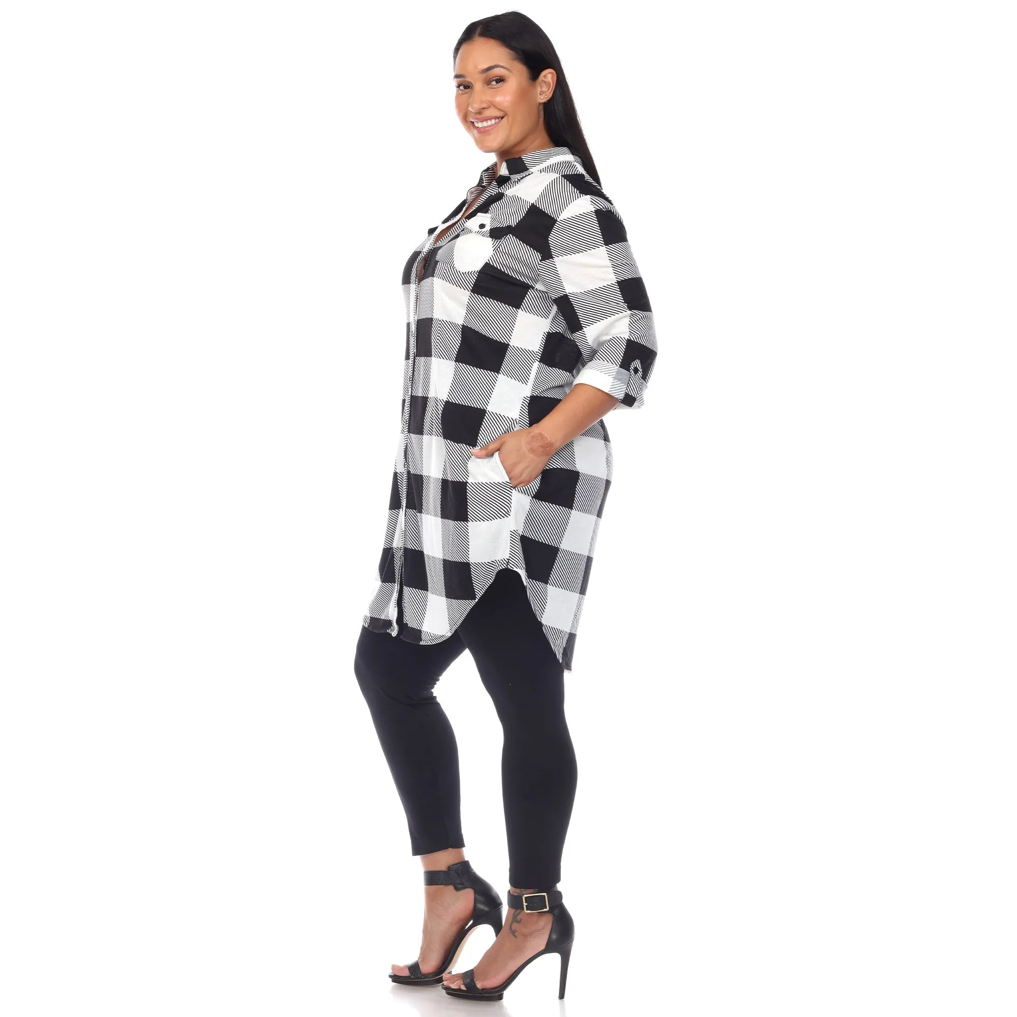 Plaid Tunic Shirt - Plus sold by Dress Barn product image thumbnail 3