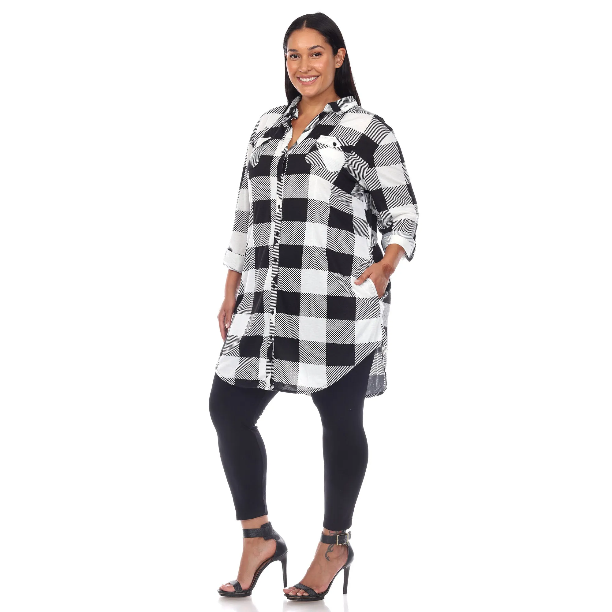 Plaid Tunic Shirt - Plus sold by Dress Barn product image thumbnail 2